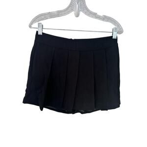 Dapper Black Pleated Mini Skort
